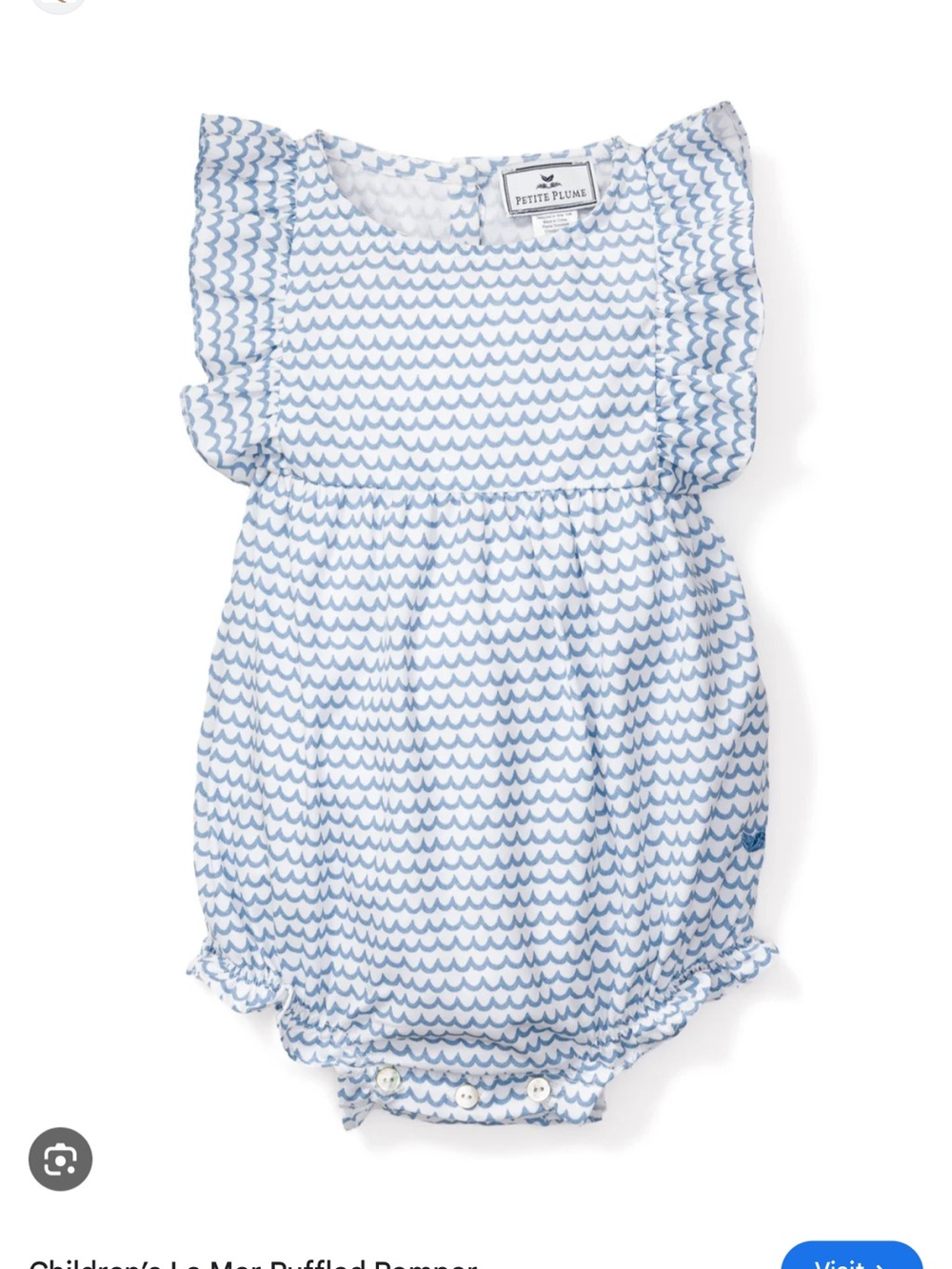 Petite Plume La Mer Ruffled Romper